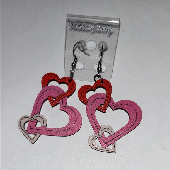 Fashion Jewelry Jewelry - Fashion Jewelry Red and Pink Heart Earrings